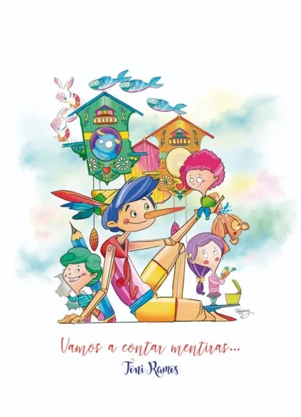 Boceto de la falla infantil de Cádiz-Literato Azorín 2020