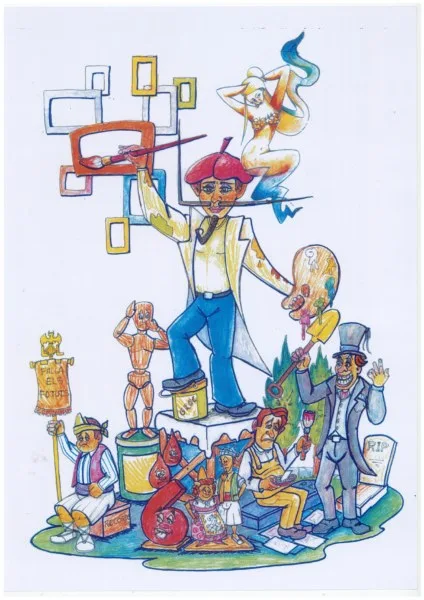 Boceto de la falla grande de Vicente Sancho Tello-Chile 2020