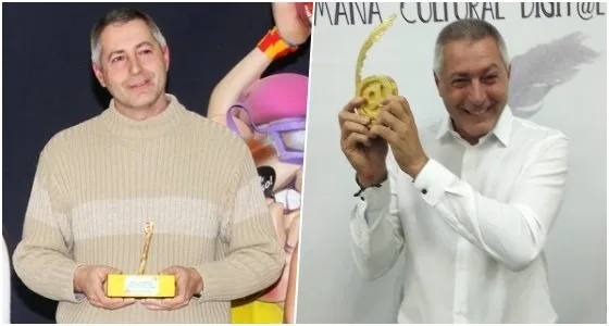 Recogiendo los premios Luiscañero y Ploma d'Or