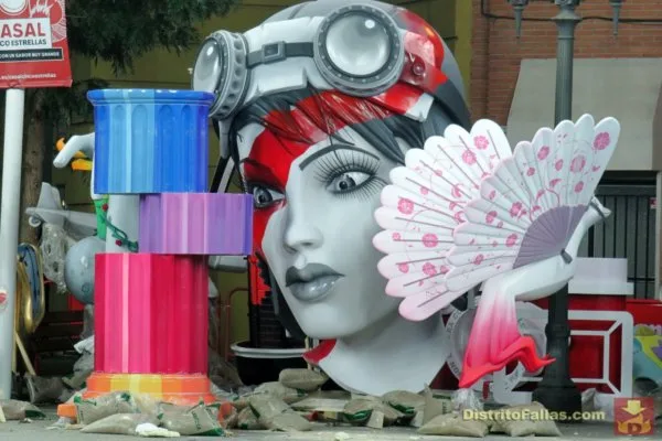 Plantà de la falla Cuba-Literato Azorín de 2020