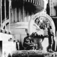 Falla Plaza del Mercado 1947, escena del pabellón de Guinea (foto del libro "Regino Mas, historia de una época", colección M. Sanchís)