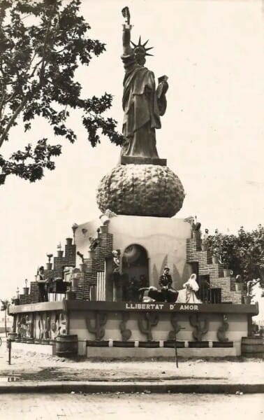 Falla del Port 1934 (Tarragona) [foto: Postal Chinchilla]