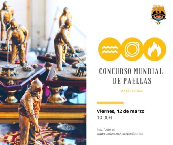 Cartel del Concurso Mundial de Paellas de la Falla J.J. Dómine-Port, 2020