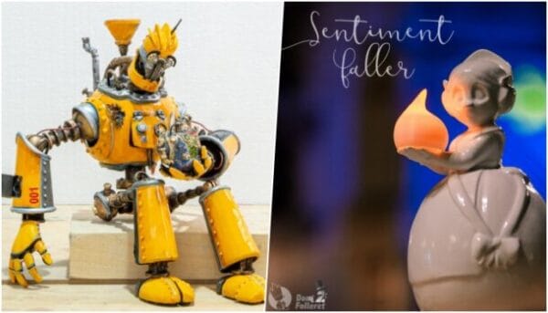 Reproducción del robot de L'Antiga de Campanar y ninot de Sentiment Faller