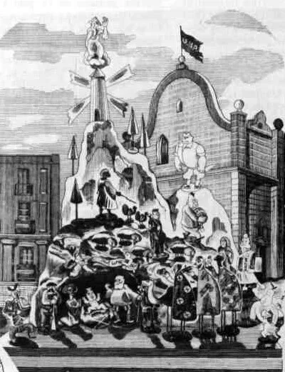Boceto de la falla republicana de 1937, de lema "El betlem d'enguany"