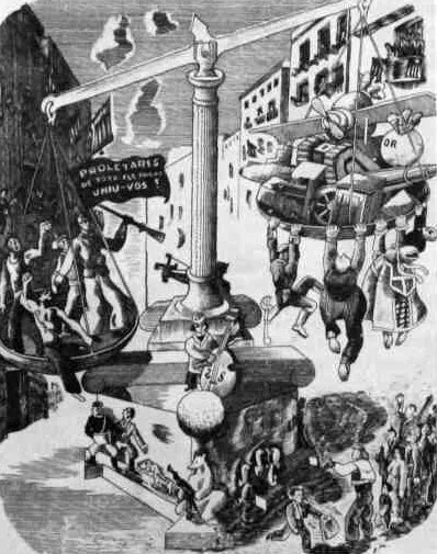 Boceto de la falla republicana de 1937, de lema "La balança del món"