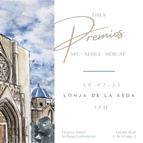 Invitación a la entrega de los I Premios Seu-Xerea-Mercat