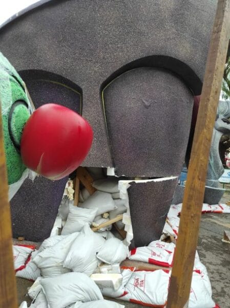 Daños en una falla de Sagunt por la lluvia de agosto de 2021