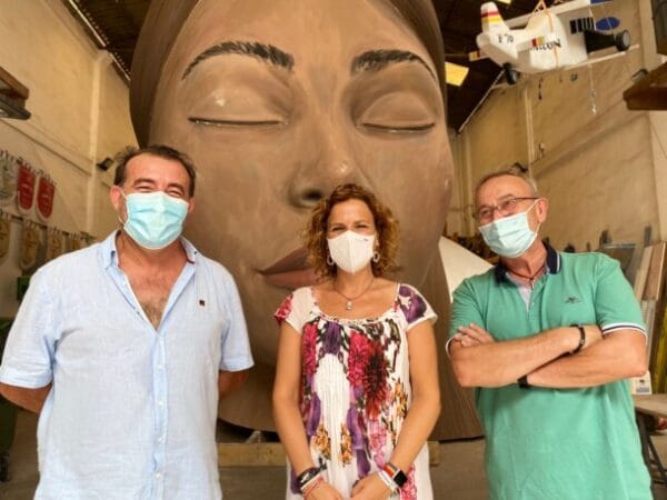 Pilar Bernabé, en la Ciudad del Artista Fallero