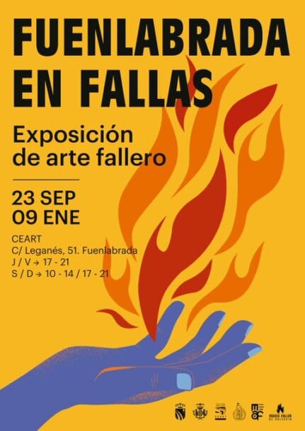 Cartel de la exposición "Fuenlabrada en Fallas"