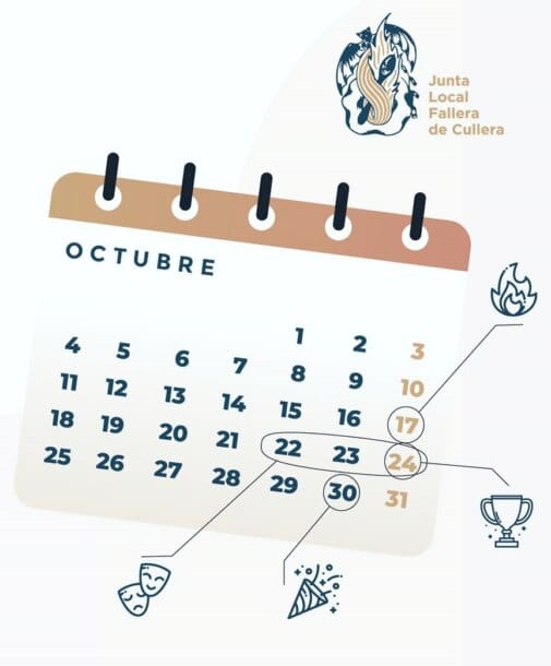 Actes de la Junta Local Fallera de Cullera en octubre de 2021