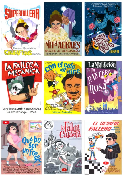 Carteles de la exposición "Tirant de cine..." de Vicente Lorenzo