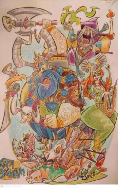 Boceto de la falla grande de Industria 2022