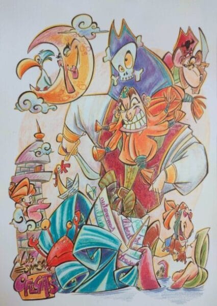 Boceto de la falla grande de Tomasos-Carles Cervera 2022