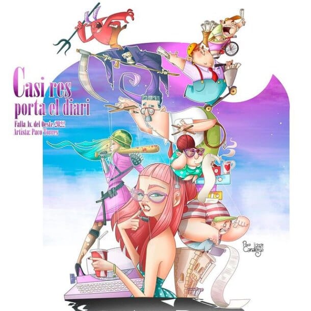 Boceto de la falla grande de Avinguda de l'Oest 2022