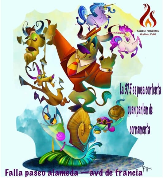 Boceto de la falla grande de Alameda-Avenida de Francia 2022