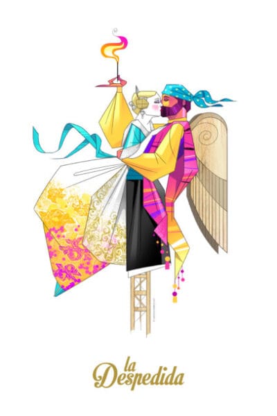 Boceto de la falla grande de Archiduque Carlos-Músico Gomis 2022