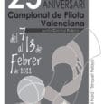 Cartel del 25º aniversario del concurso de pilota valenciana de JCF