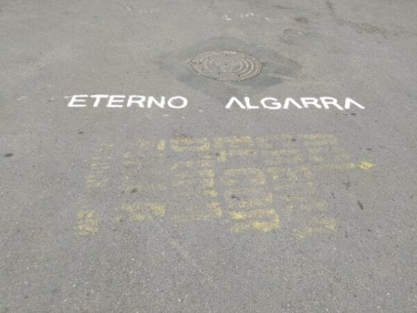 Cartel "Eterno Algarra" de la Falla Maestro Gozalbo