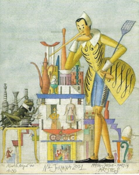 Boceto de la Falla Na Jordana de 2001