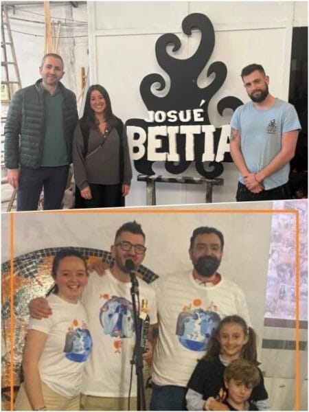 Josué Beitia, artista de la Falla Oeste (Dénia), y Jose Gallego de la Falla Centro (Dénia)