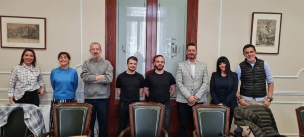 Ceballos & Sanabria con el jurado de la falla municipal de València 2023