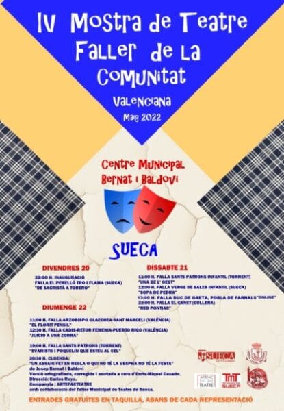 Cartel de la IV Mostra de Teatre Faller de Sueca
