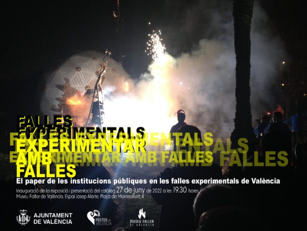 Cartel de la exposición de fallas experimentales del Museu Faller de València