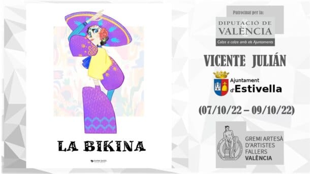 "La bikina", Vicente Julián G. Pastor, Ajuntament Estivella, plantà 07.10.2022-cremà 09.10.2022.