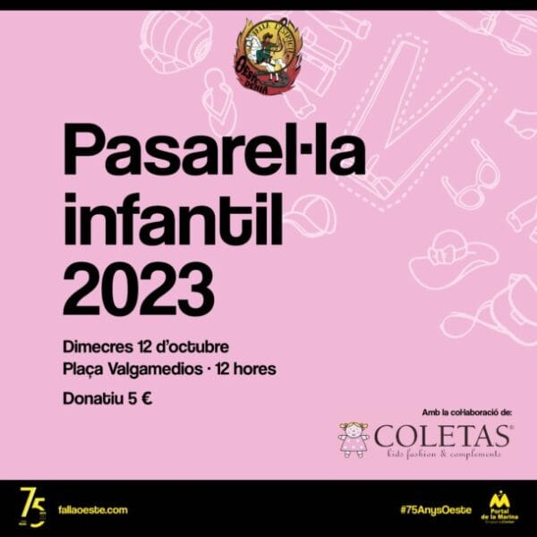 Cartel de la pasarela infantil de la Falla Oeste 2023