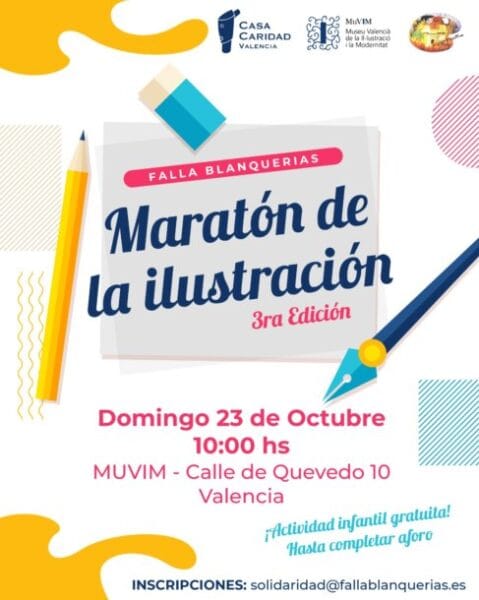 Cartel del III Maratón de la Ilustración de la Falla Blanquerías