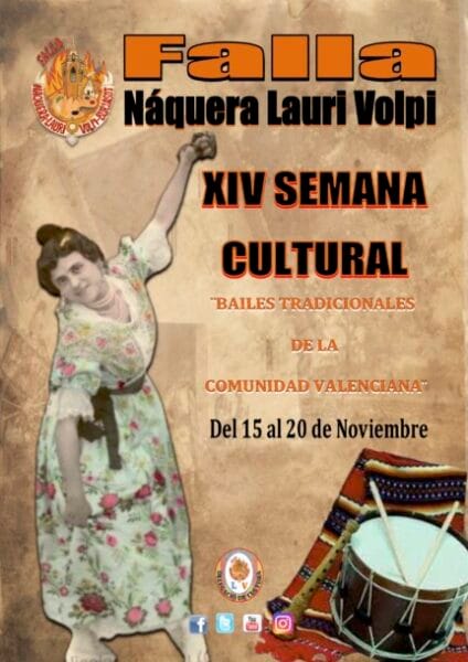 Cartel de la XIV Semana Cultural de la Falla Náquera-Lauri Volpi