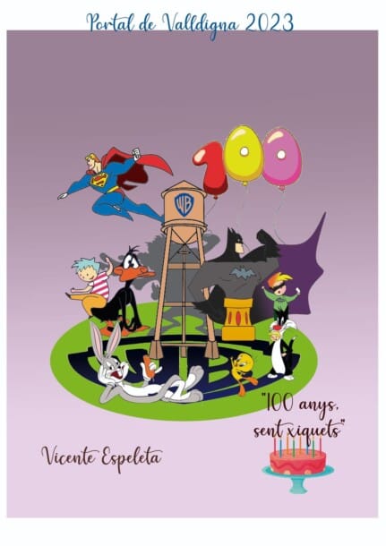 Boceto de la falla infantil de Portal de Valldigna 2023