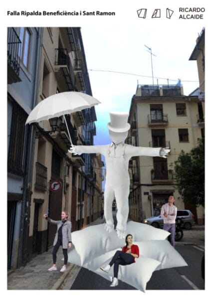 Boceto de la falla grande de Ripalda - Beneficència - Sant Ramon 2023