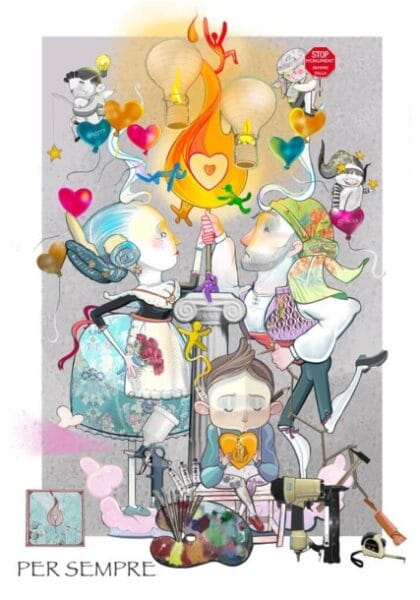 Boceto de la falla grande de Maestro Gozalbo-Conde de Altea 2023