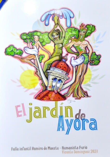 Boceto de la falla infantil de Ramiro de Maeztu - Humanista Furió 2023