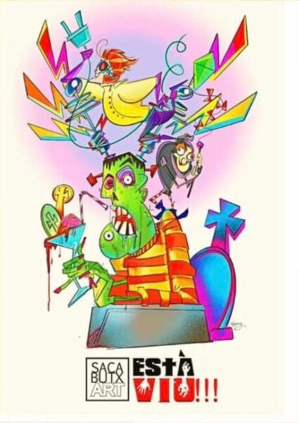 Boceto de la falla grande de Ramiro de Maeztu-Leones 2023