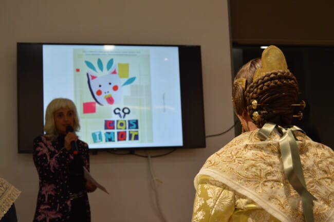 La fallera mayor de València en la presentación de proyectos de las Fallas I+E 2023