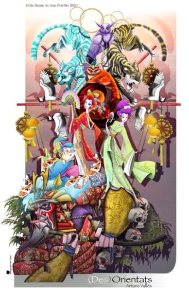 Boceto de la falla grande de Barón de San Petrillo 2023