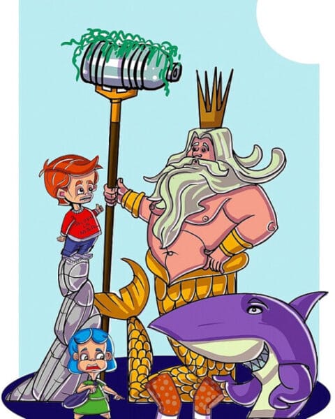 Boceto de la falla infantil de Humanista Mariner para 2023