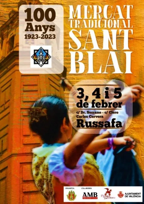 Cartel del Mercado Tradicional de San Blas de la Falla El Clero (2023)