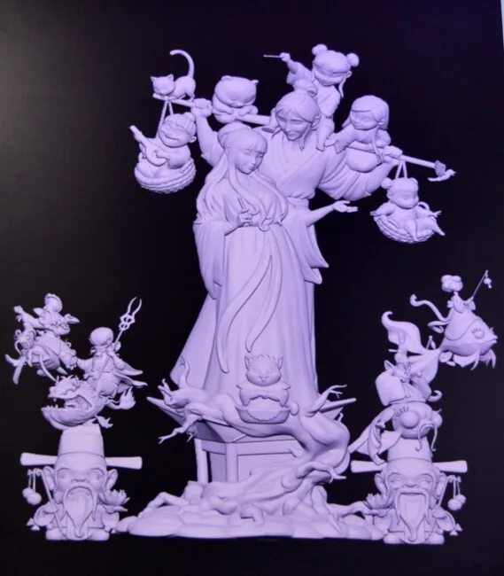 Maqueta virtual de la falla de Sueca-Literato Azorín 2023
