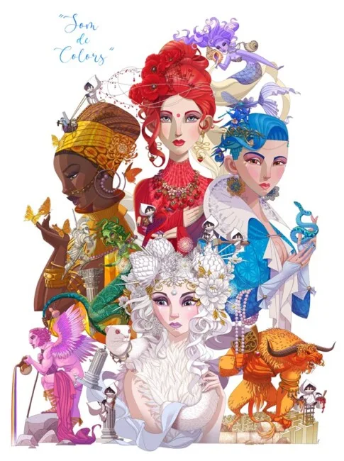 Boceto de la falla grande de L'Antiga de Campanar 2023