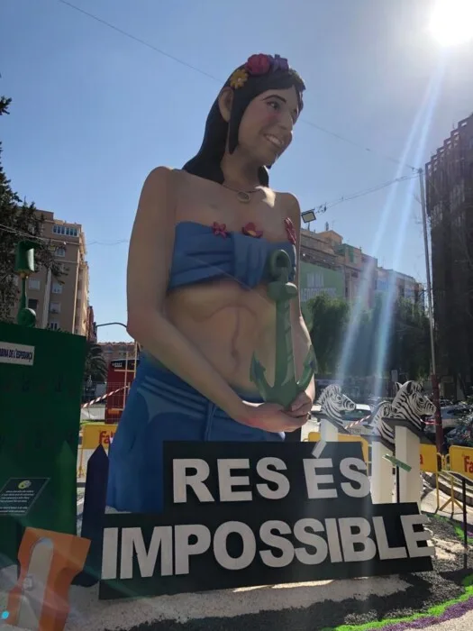 Falla Tres Forques - Cuenca - Pérez Galdós, ganadora del 1º premio Osga Reintegra 2023