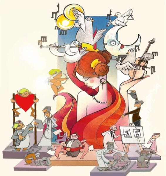 Boceto de la falla grande de Poeta Alberola-Totana 2023