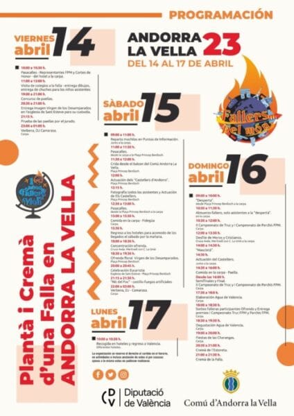 Cartel de las Fallas de Andorra (Fallers pel Món)