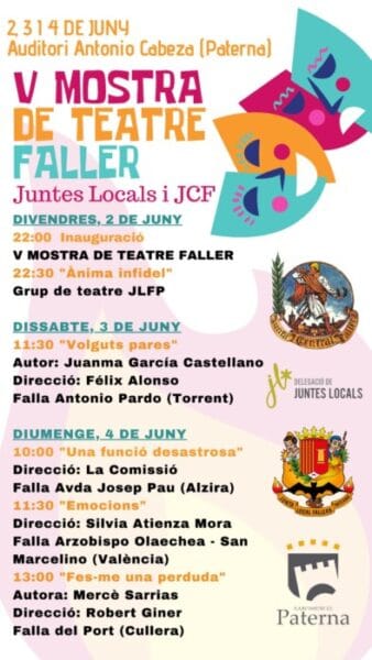 Cartel de la V Mostra de Teatre Faller de la CV