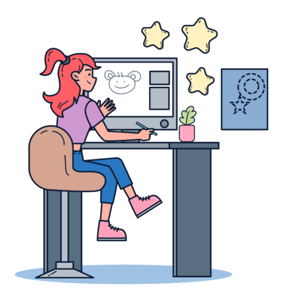 Diseñadora gráfica (imagen de Pngtree.com)