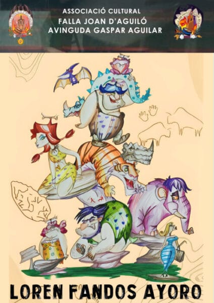 Boceto de la falla grande de Juan de Aguiló - Gaspar Aguilar 2024