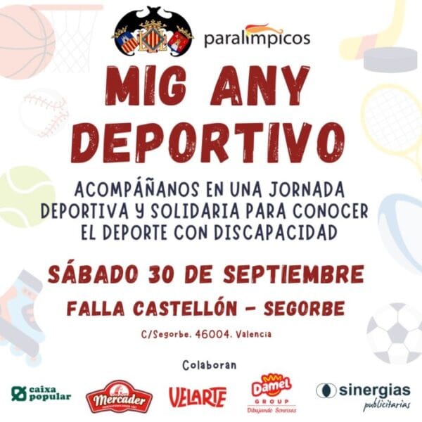 Cartel del Mig Any Deportivo de la Falla Castellón - Segorbe